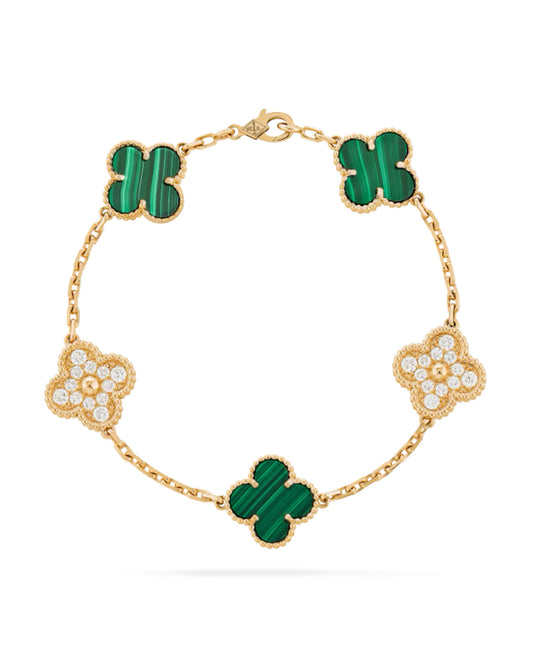 Van Cleef Vintage Alhambra Bracelet, 5 motifs