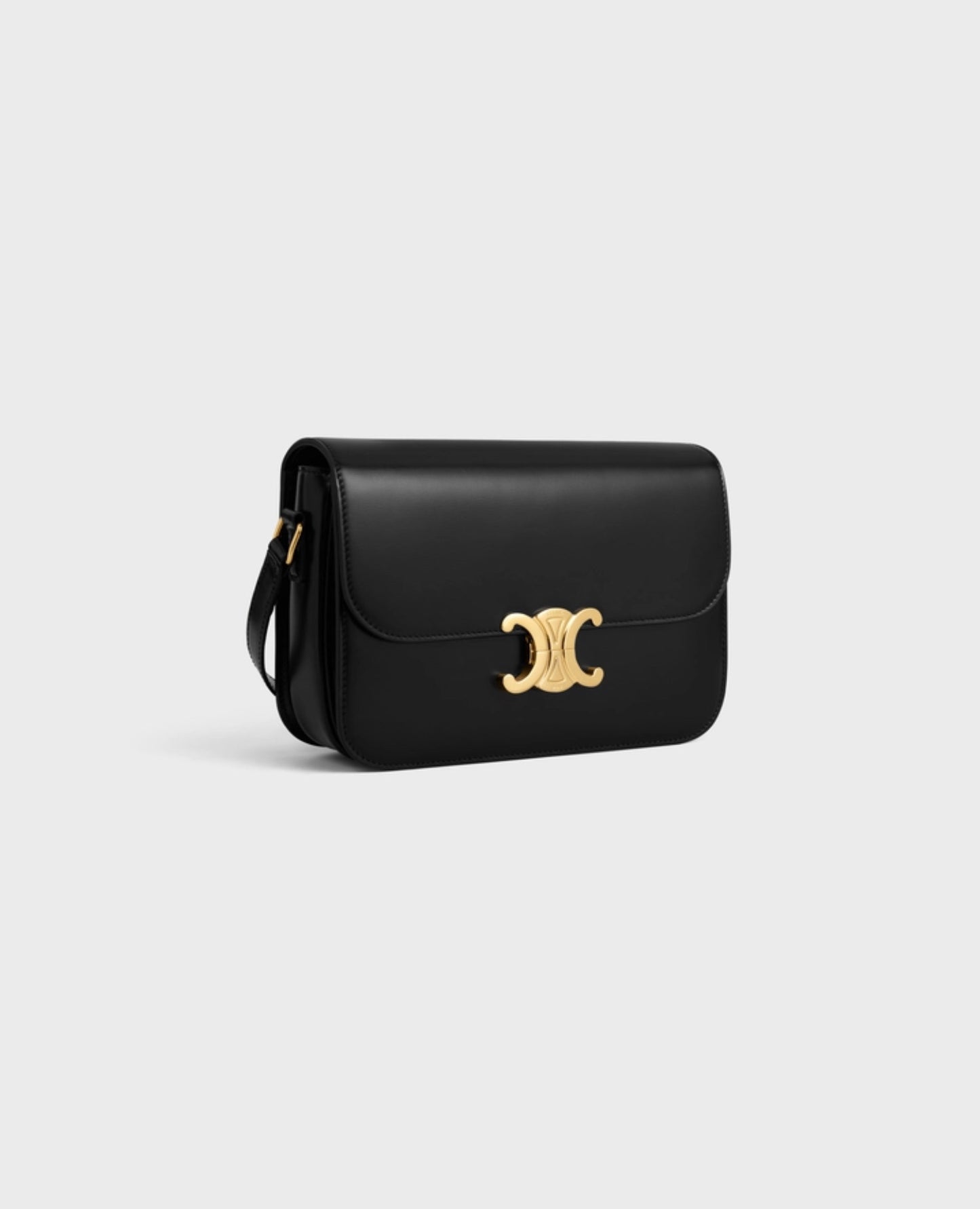 Celine Classique Triomphe Bag In Shiny Calfskin