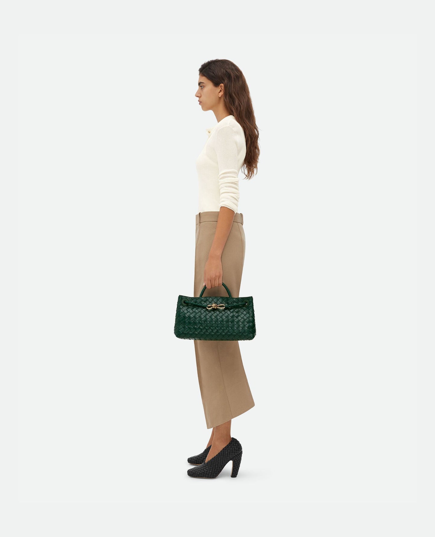 Bottega Veneta East-West Andiamo Emerald green