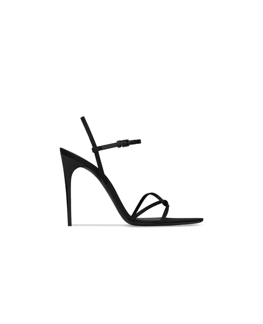 Saint Laurent Clara Sandals in Crepe Satin