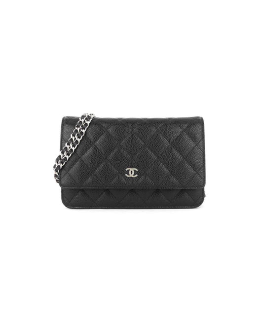 Coco wallet On Chain Caviar Bag Silver Hardware