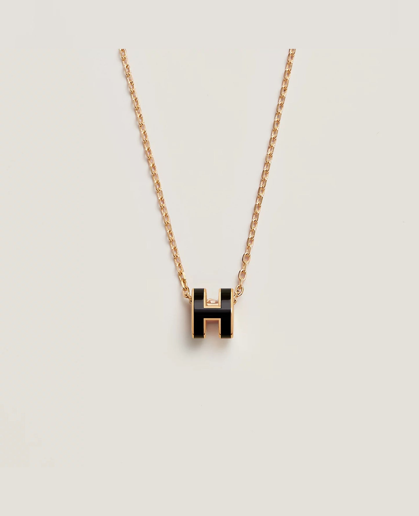 Hermès Mini Pop H Pendant Yellow Gold