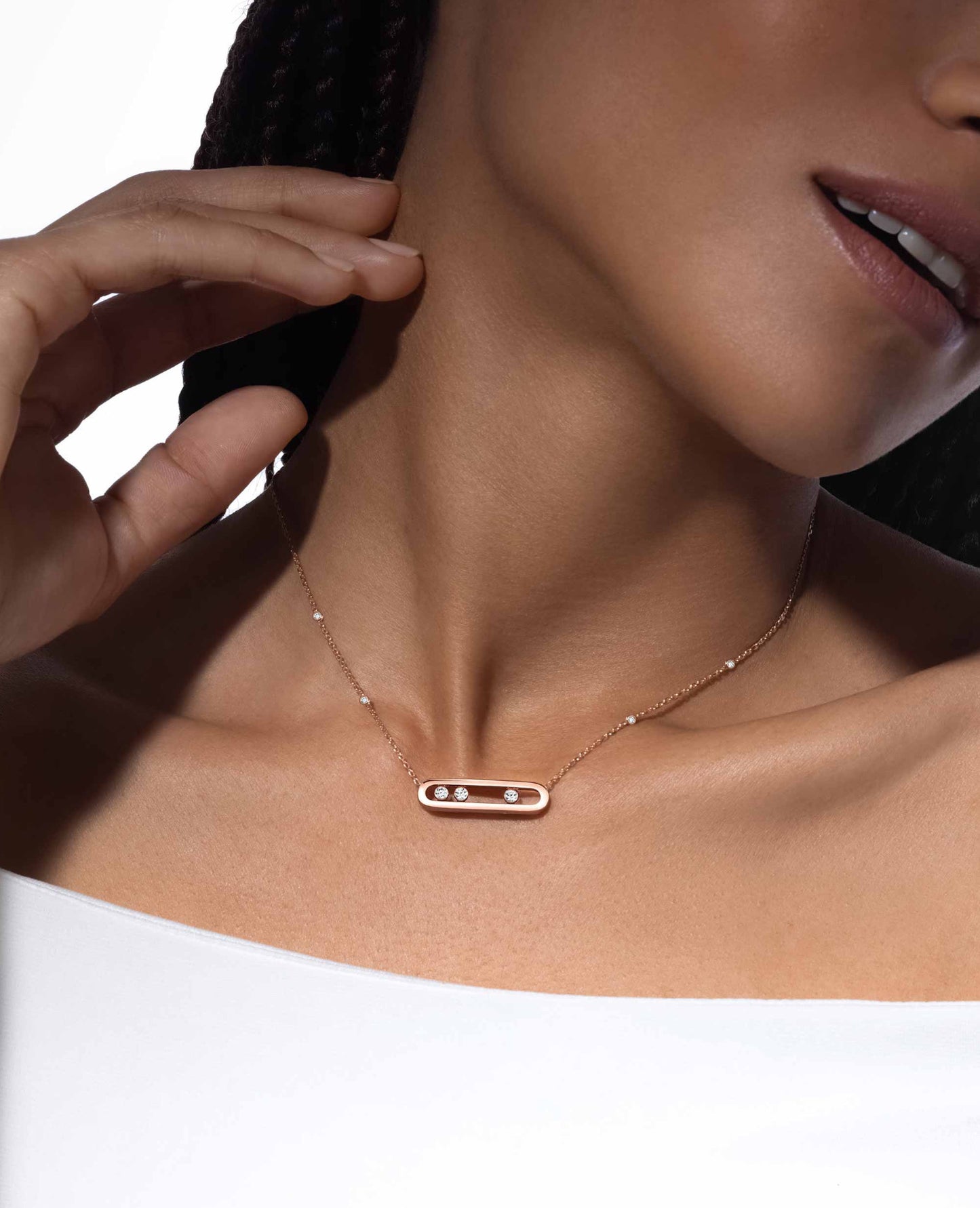 Messika Move Necklace Rose Gold