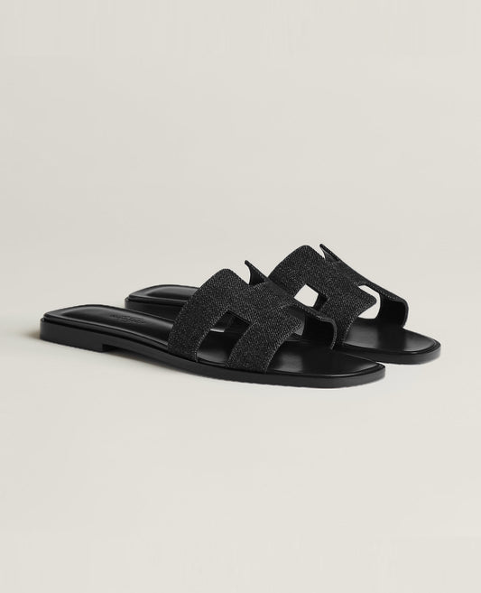 Hermès Oran Sandal Dark Denim